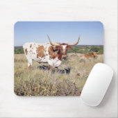 Texaslonghorn-Zucht (Foto) Mousepad (Mit Mouse)