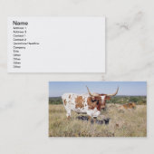 Texaslonghorn-Zucht (Foto) Visitenkarte (Vorne/Hinten)