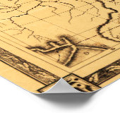 TexasPanorama Karte Poster (Ecke)