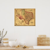 TexasPanorama Karte Poster (Küche)