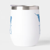 Texasymbole, Longhorn, blau (Rechts)