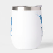 Texasymbole, Longhorn, blau (Links)