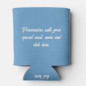 Texasymbole, Longhorn, blau Dosenkühler (Rückseite)