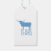 Texasymbole, Longhorn, blau Geschenkanhänger (Vorderseite)