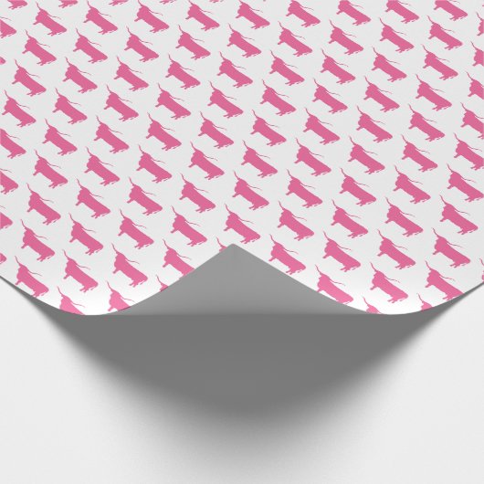 Texasymbole, Longhorn, blau Geschenkpapier (Ecke)