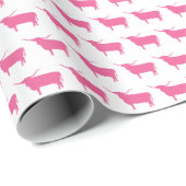 Texasymbole, Longhorn, blau Geschenkpapier (Rolleneckpunkt)