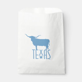 Texasymbole, Longhorn, blau Geschenktütchen