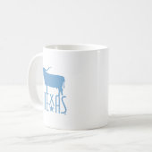 Texasymbole, Longhorn, blau Kaffeetasse (Vorderseite Links)