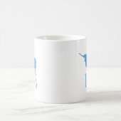 Texasymbole, Longhorn, blau Kaffeetasse (Mittel)