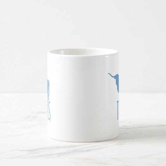 Texasymbole, Longhorn, blau Kaffeetasse (Mittel)
