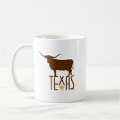 Texasymbole, Longhorn, braun Kaffeetasse (Links)