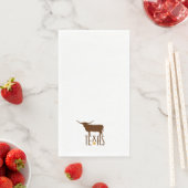 Texasymbole, Longhorn, braun, klein Serviette (Beispiel)