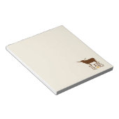 Texasymbole, Longhorn, braun Notizblock (angewinkelt)