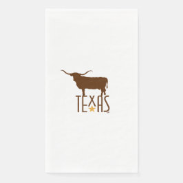 Texasymbole, Longhorn, braun Serviette