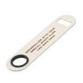 Texasymbole, Longhorn, braun Speed Flaschenöffner (Rückseite Schrägansicht)