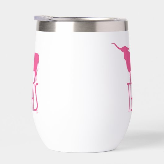 Texasymbole, Longhorn, rosa (Rechts)