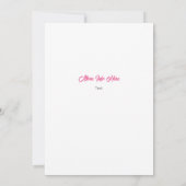 Texasymbole, Longhorn, rosa Einladung (Rückseite)