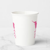 Texasymbole, Longhorn, rosa Pappbecher (Links)