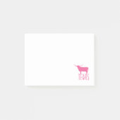 Texasymbole, Longhorn, rosa Post-it Klebezettel (Vorderseite)