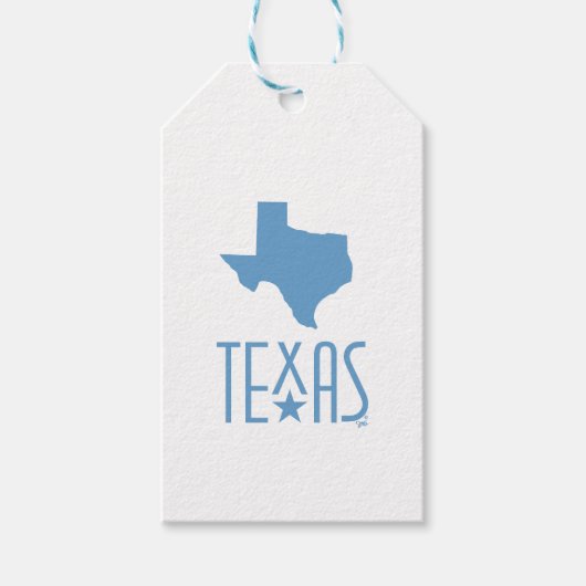 Texasymbole, Staat von Texas, blau Geschenkanhänger (Vorderseite)