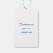 Texasymbole, Staat von Texas, blau Geschenkanhänger (Rückseite)