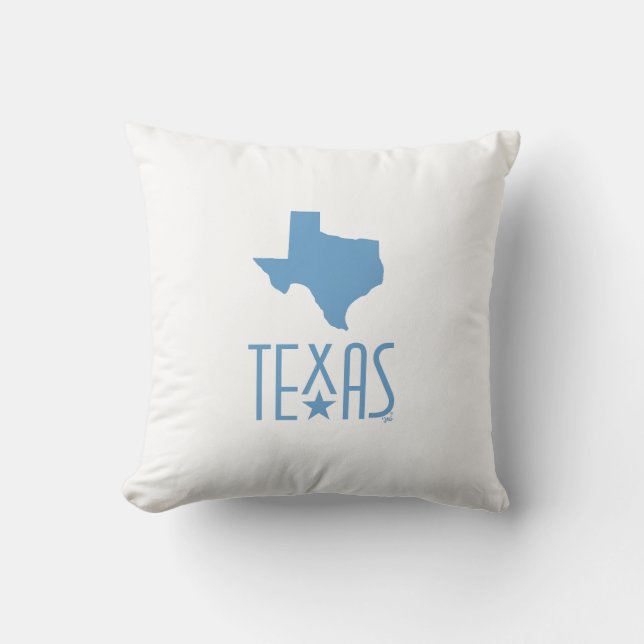 Texasymbole, Staat von Texas, blau Kissen (Vorderseite)
