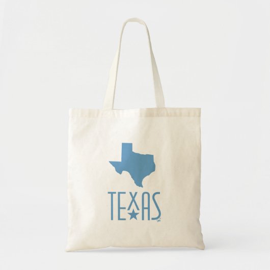 Texasymbole, Staat von Texas, blau Tragetasche (Vorne)