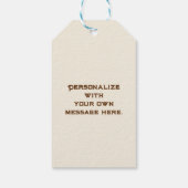 Texasymbole, Staat von Texas, braun Geschenkanhänger (Rückseite)