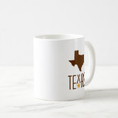 Texasymbole, Staat von Texas, braun Kaffeetasse (VorderseiteRechts)