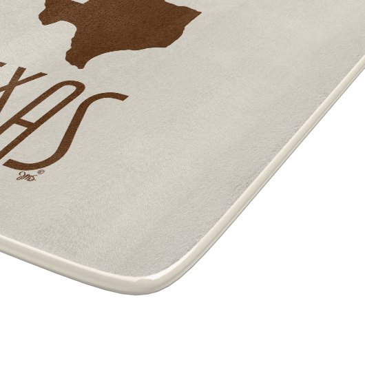 Texasymbole, Staat von Texas, braun Schneidebrett (Ecke)