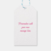 Texasymbole, Staat von Texas, rosa Geschenkanhänger (Rückseite)