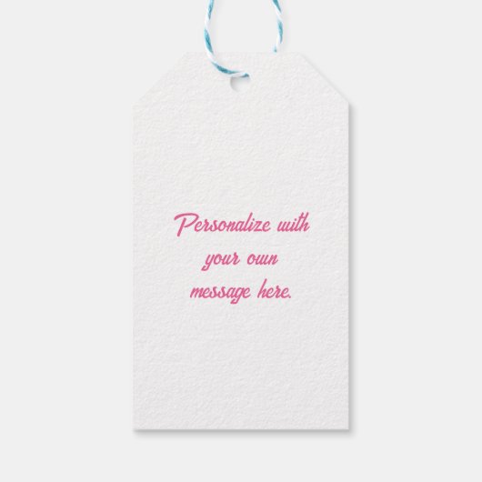 Texasymbole, Staat von Texas, rosa Geschenkanhänger (Rückseite)