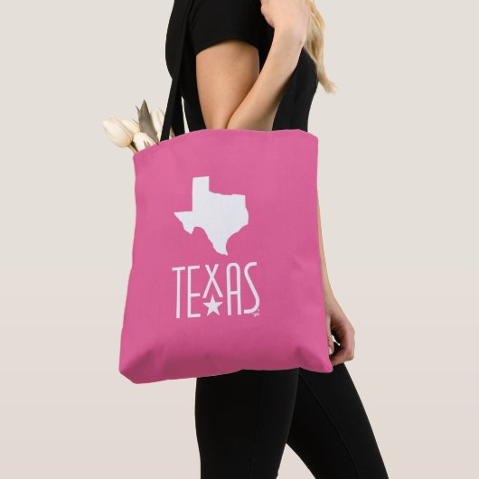 Texasymbole, Staat von Texas, rosa Tasche (Von Nahem)