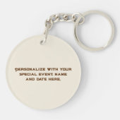 Texasymbole, Texas, braun Schlüsselanhänger (Rückseite)