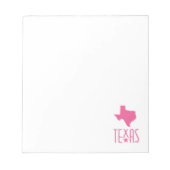 Texasymbole, Texas, rosa Notizblock (Vorderseite)