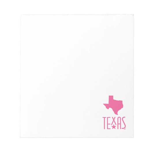 Texasymbole, Texas, rosa Notizblock (Vorderseite)