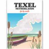 Texel Netherlands Reiseposter Aufkleber (Vorderseite)