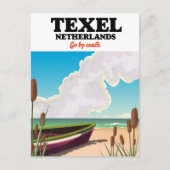 Texel Netherlands Reiseposter Postkarte (Vorderseite)