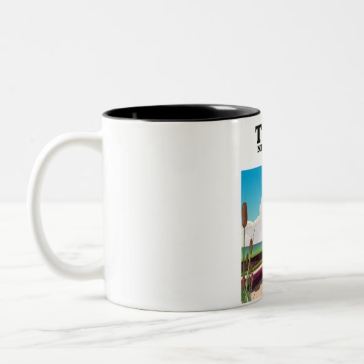 Texel Netherlands Reiseposter Zweifarbige Tasse (Links)