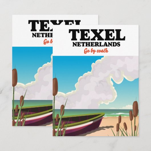 Texel Niederlande Reiseplakat (Vorne/Hinten)