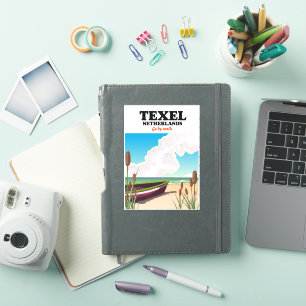 Texel Niederlande Reiseplakat Aufkleber