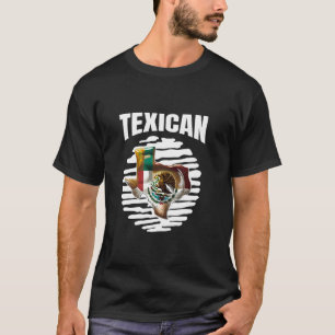 Texicaner Texas-Mexikanische Flagge Kultur Männer T-Shirt