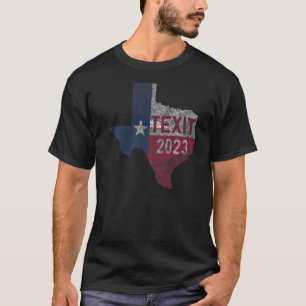 Texit 2023 Texas Pride Distressed Tx Staat Seced T-Shirt