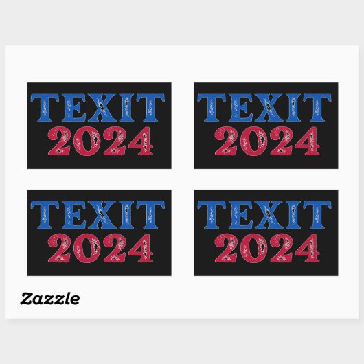 Texit 2024 Texas Rechteckiger Aufkleber (Blatt)