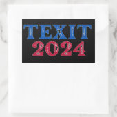 Texit 2024 Texas Rechteckiger Aufkleber (Tasche)