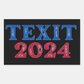 Texit 2024 Texas Rechteckiger Aufkleber (Vorderseite)