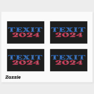Texit 2024 Texas Rechteckiger Aufkleber