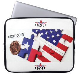 "TeXit Coin 15" Puzzle-Stück und Logo Laptopschutzhülle