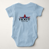 TeXit Coin Baby Blue Baby Strampler (Rückseite)