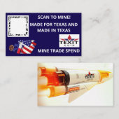 TeXit Coin Dark Blue QR Code Visitenkarte (Vorne/Hinten)